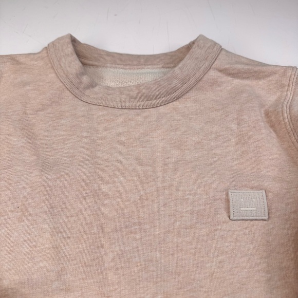 Acne Studio Sweatshirt Women's Size XS Ivory Cotton Fairview Face Paw Activewear - Picture 4 of 11